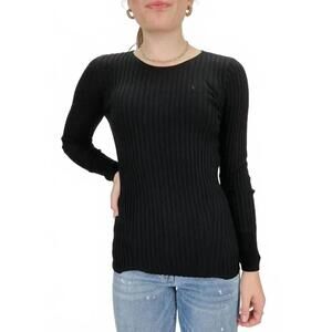 NEW OST katie rib crewneck sweater in black